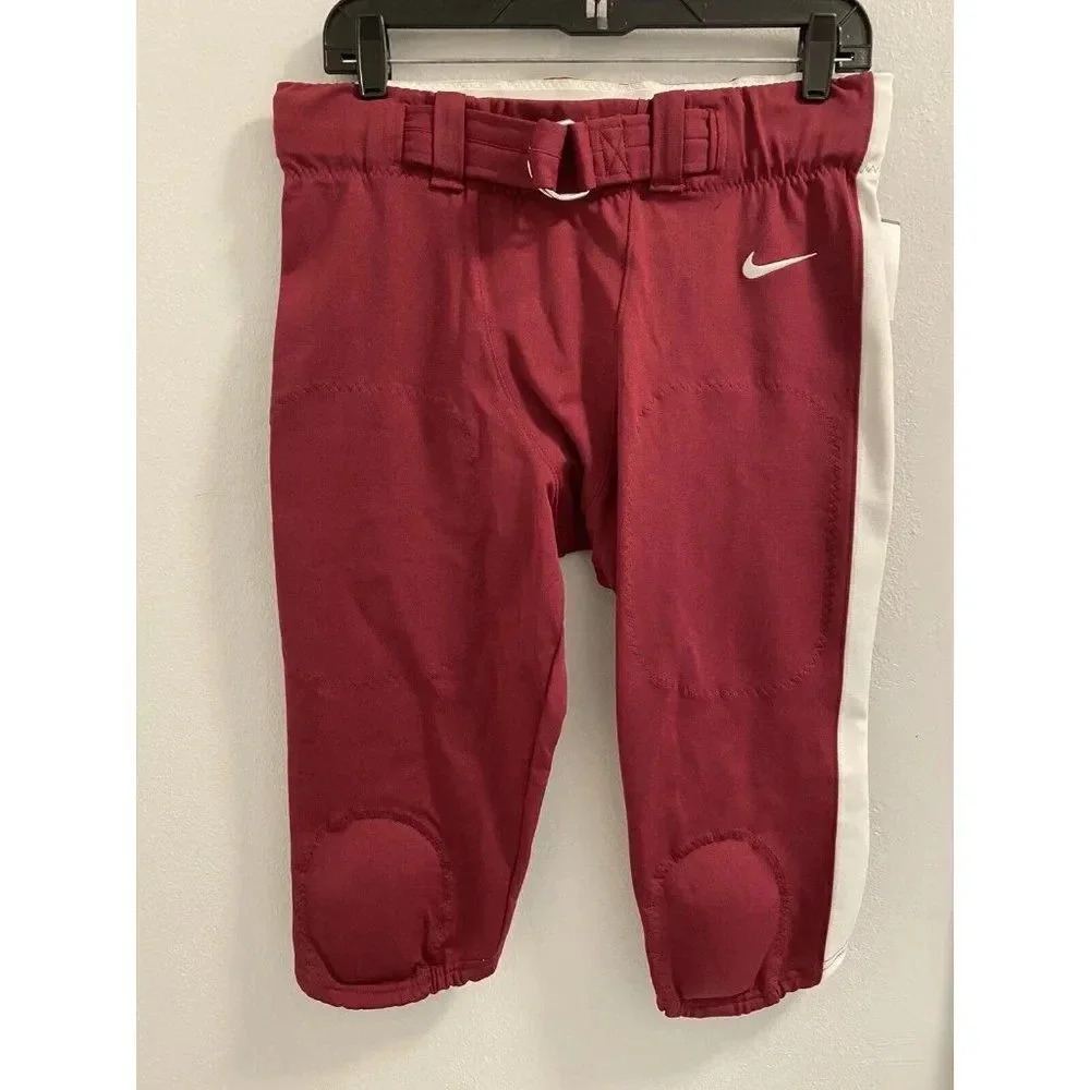 Nike Vapor Untouchable Football Pants Mens Size Large  Maroon Knee Pads MSRP $85